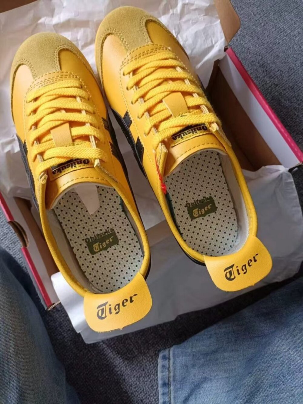 Onitsuka Tiger Mexico 66 Sneakers Tai Chi Yellow Black Sz 40